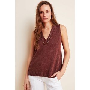 Anthro V-neck Sweater Tank
